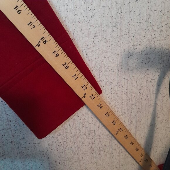 Michael Kors Red Wool Blend Double Breasted Pea Coat Small - Picture 7 of 9